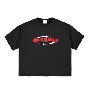 Open image in slideshow, Able Boxy Half-Sleeve Raw-Edge T-Shirt
